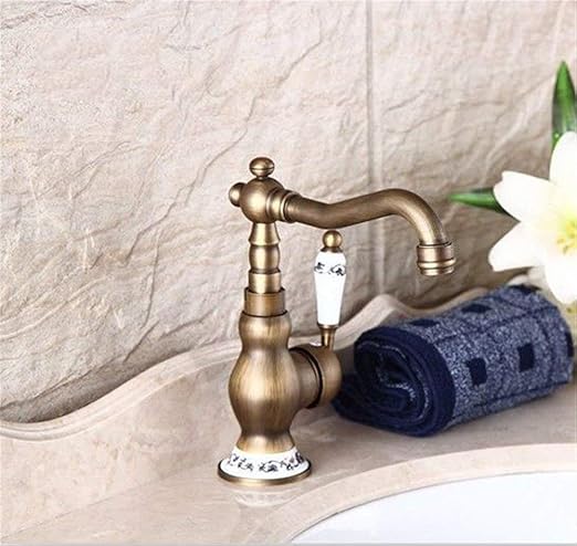 Grifos de baño grifos de azulejos azules de cobre bajado en toda la