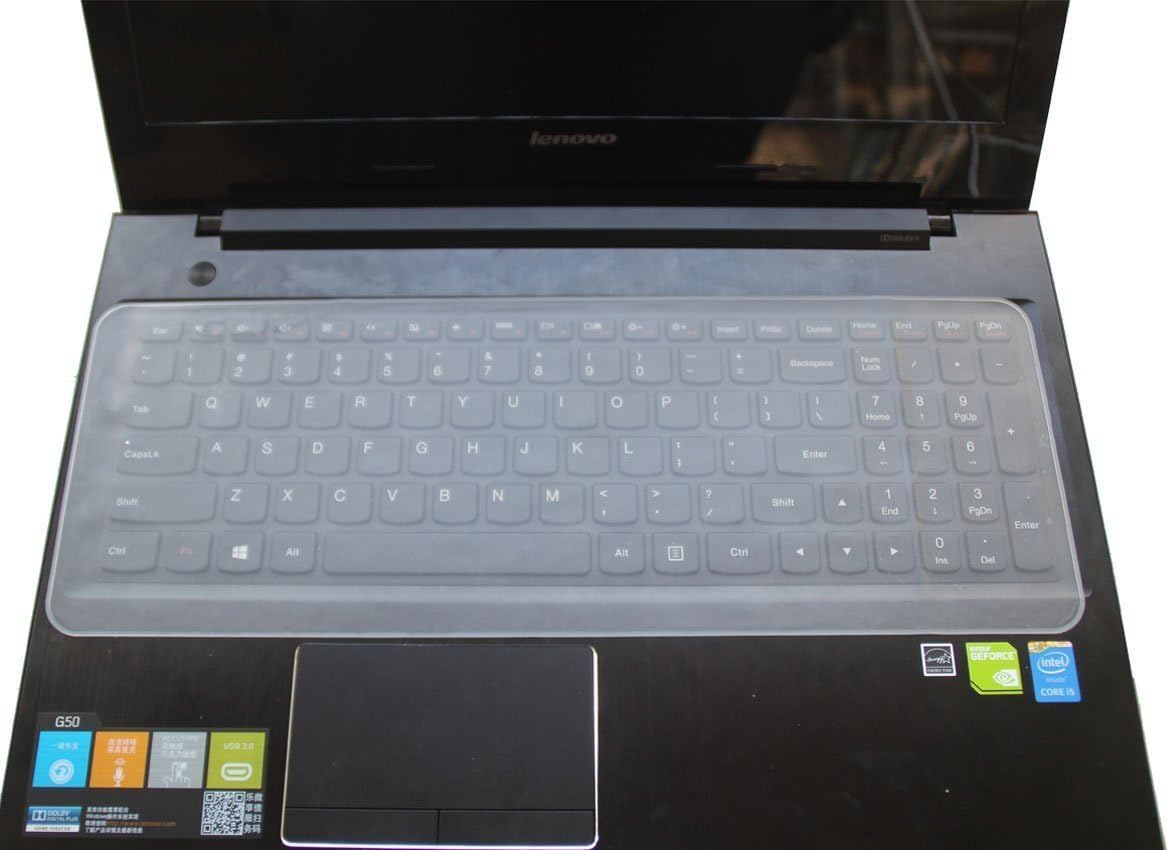 KolorFish Semi-Transparent Universal Silicone Keyboard Protector Cover Skin for Laptop Notebook 13" 13.1" 13.3" 14" 14.1" 14.4" inch