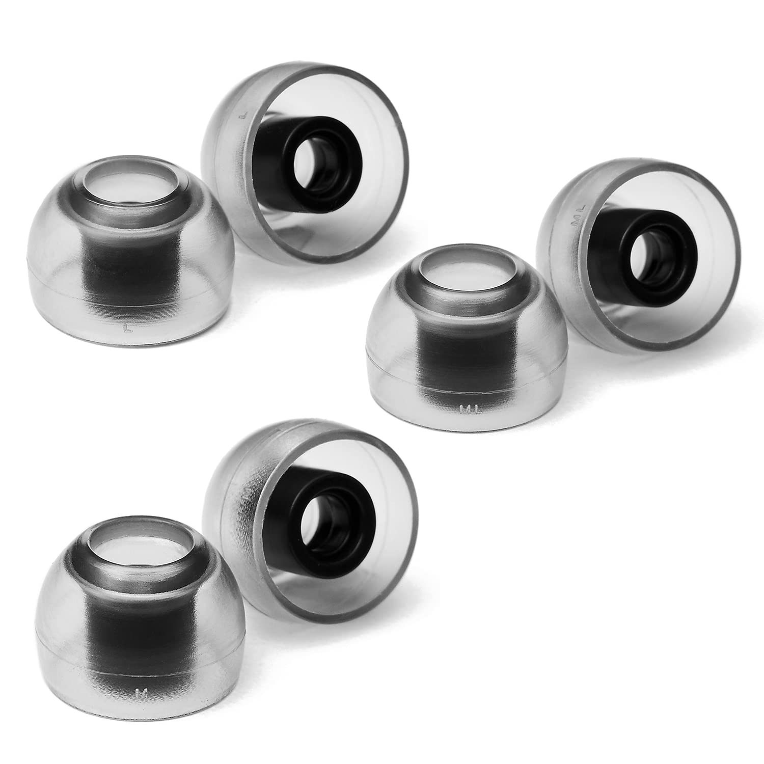 AZLA SednaEarfit Crystal Standard 3 Pairs M/ML/L (L SET) - Earbud Tips for Wireless Headphones - Noise Canceling Earbuds Replacement Tips - Eartips Compatible with Shure, Sony, Beats, Jabra, and JBL