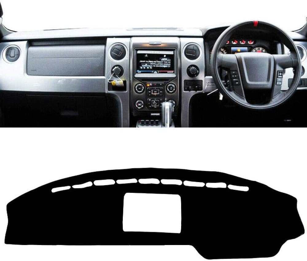 LHYQRSQ Car Dashboard Cover Mat Pad Dashmat Sun Shade Instrument Carpet Protector Accessories,For Ford F 150 F150 Lobo Raptor 2009 2014
