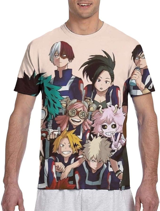 NicholasAnthonye My Hero Academia Anime Men Casual Short