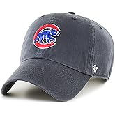 '47 MLB Charcoal Team Color Primary Logo Clean Up Adjustable Hat Cap, Adult One Size