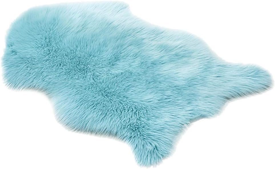 charmsamx Soft Faux Fur Fluffy Area Rugs Shaggy Wool Carpet Plush Floor Mat Kids Play Floor Mat Chair Cover Seat Pad for Bedroom Floor Living Room Dormitory Home Decoration 1.9 x 2.9 Feet Beige