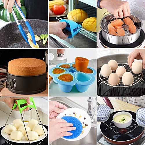 V VONTOX Instant Pot Accessories Set 18Pcs, Pressure Cooker Accessories Compatible with 5/6/8 Qt, 304 Stainless Steel, Non-Stick Pan, Steamer Basket, Egg Rack, Silicone Mold Gloves etc,Cooking seafood - Thumbnail 2