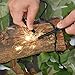 DUUMI Outdoor Emergency Tools,Survival Spark Magnesium Survival Fire Starter with Whistle and Collapsible Fire Blower Pipe Builds Campfirethumb 3