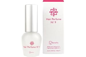 12 Benefits Hair Perfume No. 9 - Natural with Pure Plant Oils - Long-Lasting Hair Mist with Sweet Violet and Fresh Mango - Vegan Fragrance Spray, Made in the USA, (.33 Oz)