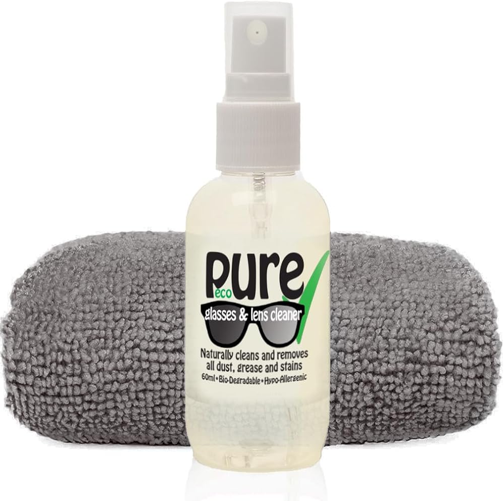 Ecopure Glasses and Lens Cleaner 60ml Eco Friendly Hypoallergenic