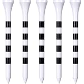 Zivisk Wooden Golf Tees 3-1/4", 2-3/4", 2-1/8", 1-1/2" Available, 100 Count (Natural Color, White, Black, Blue, Red, Green, Yellow, Pink, Orange)
