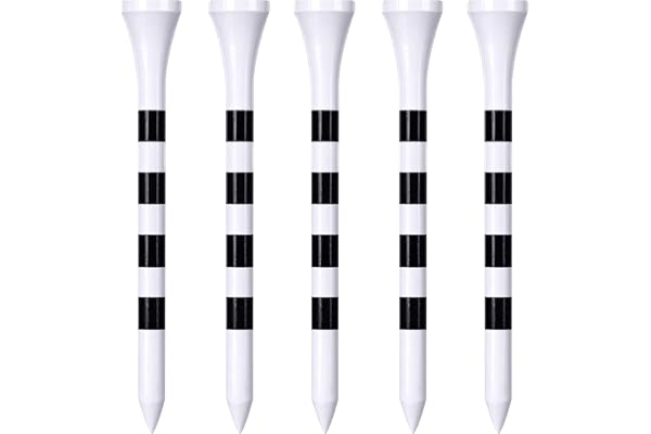 Zivisk Wooden Golf Tees 3-1/4", 2-3/4", 2-1/8", 1-1/2", 100 Count Bamboo Tees Golf (Natural Color, White, Black, Blue, Red, G
