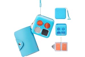 MGZNMTY Silicone Case Compatible with Yoto Mini Player – Kids Bluetooth Audio Speaker, Kids Player Protective Cover and Card Holder for Yoto Card Hold Up to 10 Cards (Blue)