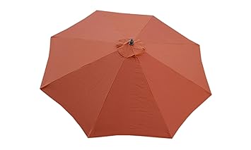 Replacement Umbrella Canopy for 9ft 8 Ribs Terra Cotta (Canopy Only)