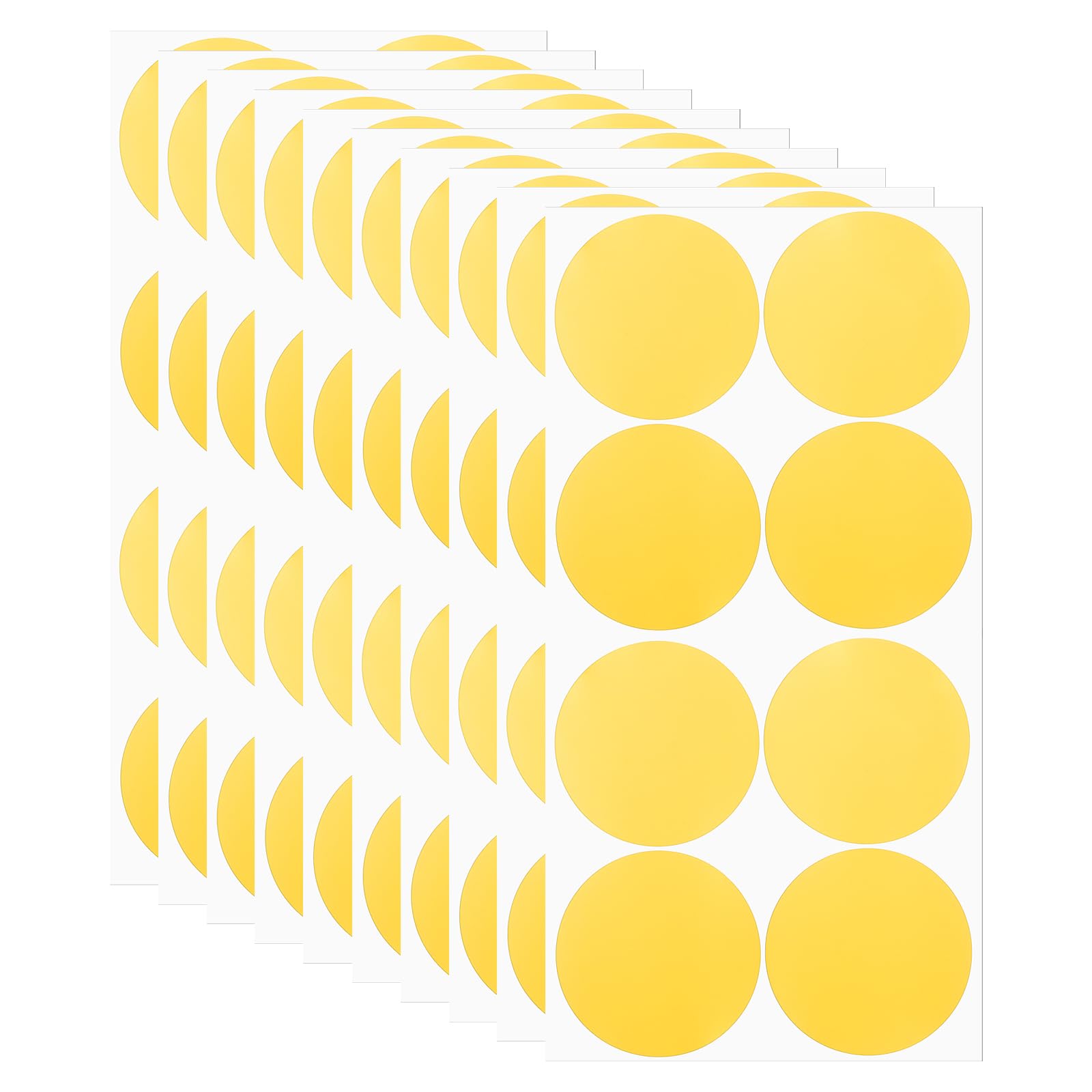 PATIKIL Round Colored Stickers 2", 30 Pcs Removable Sticky Writable Circle Coding Labels for Office Shop Home Classroom Marking Classification, Yellow
