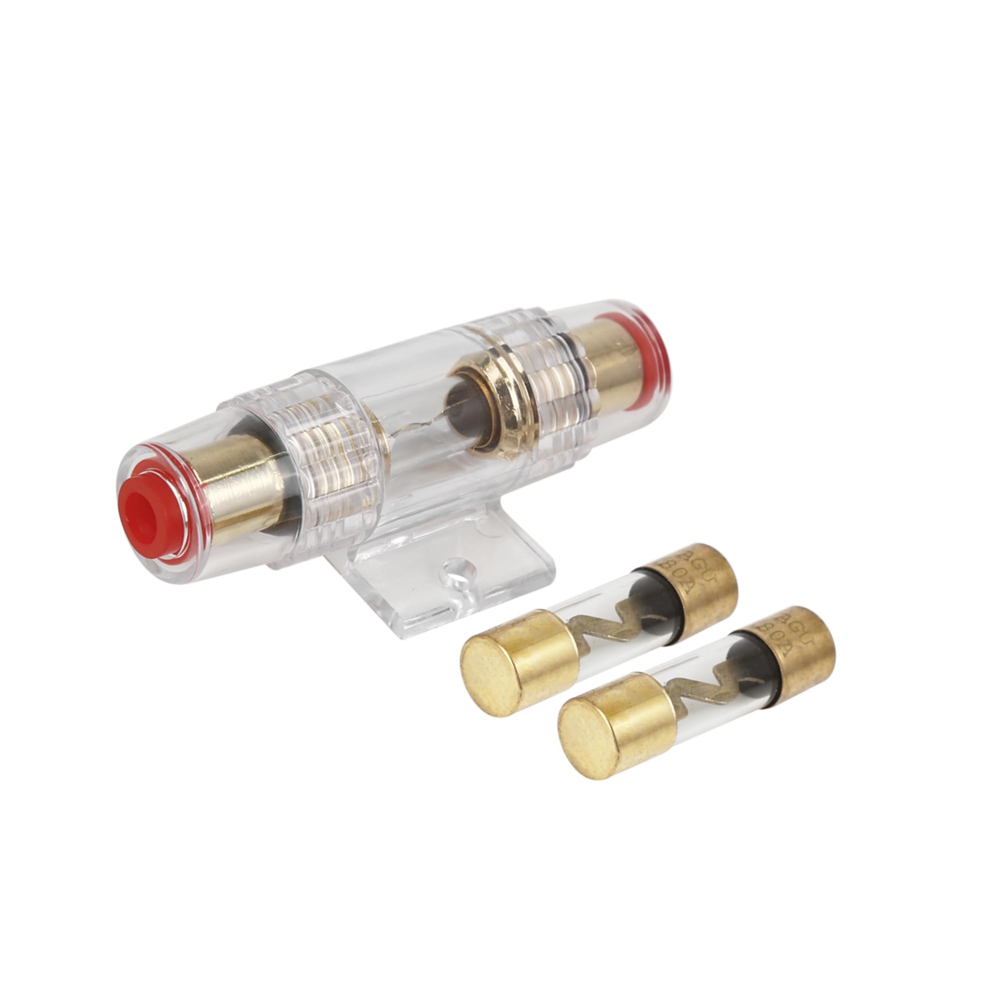 INFINAUTO 4 6 8 Gauge AWG Inline Fuse Holder with 80A AGU Fuses for Car Auto Stylish Design