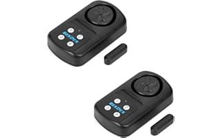 HENDUN Pool Gate Alarm Outdoor Wireless with Remote, 140db Loud, Waterproof Door Alarm Sensor, Kids Safety, Weatherproof Garage Fence Entry Chime (2 Pack)