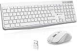KOORUI Wireless Keyboard and Mouse Combo UK Layout Full Size
