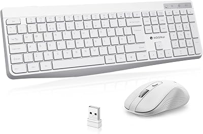 KOORUI Wireless Keyboard and Mouse Combo UK Layout Full Size