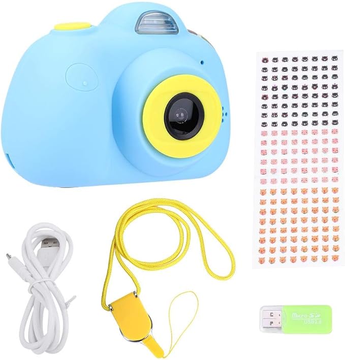DAUERHAFT 1080P Kid Camera Kid Video Camera Digital Zoom with Dual Lens,for Kids/Children(blue