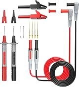 Cleqee Multimeter Test Leads Kit 4mm Banana Probes 1m with Replacable Tips