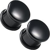 Uqnwbdq 8G-12mm Solid Ear Plugs Tunnels for Women Men Single Flared Ears Gauge Plugs with O-Ring Stretcher Expander Piercing Body Jewelry Black White Clear Opalite 1 Pairs