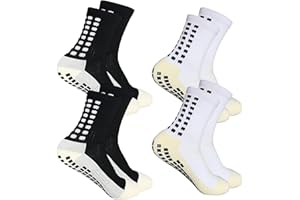YUFREE SUN Men's Soccer Socks - Non Skid Anti Slip Socks for Football Basketball Hockey Rugby Sports 4 Pair