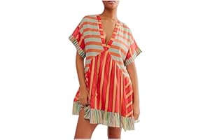 PISEXUR Hot Short Mini Dress Babydoll Dress for Women Oversized Boho Summer Dress, Y2K Mini Dresses