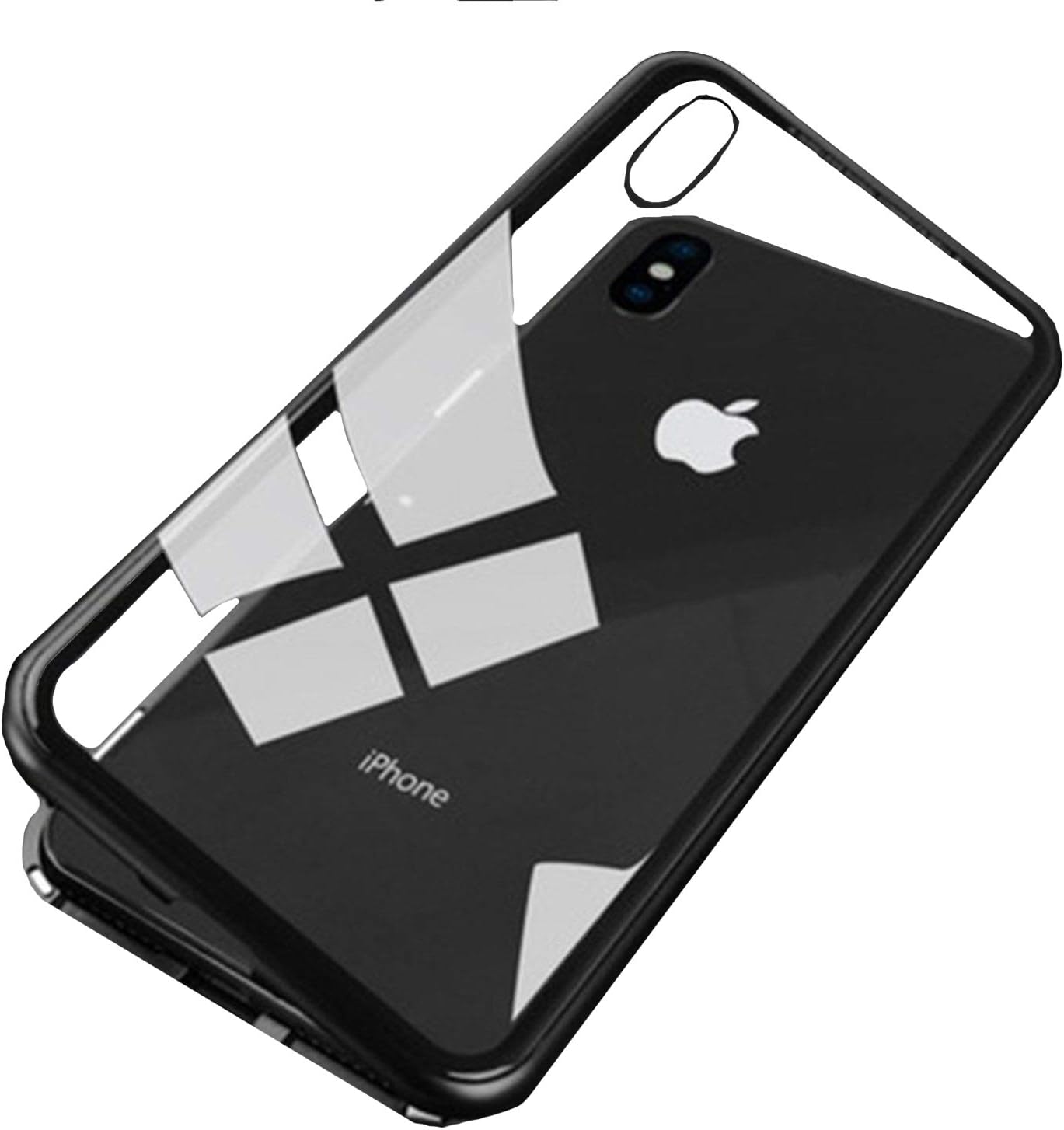 Yakio 2019 Anti-peep Magnetic Phone Case (Black, for iPhone X XS)