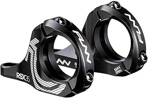 Funn RSX Mountain Bike Direct Mount Bike Stem with 35mm Bar Clamp, 2 Pieces Lightweight Split Design for Dual Crown Forks, Adjustable Extension 45-50mm