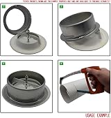 Kair 150mm 6 inch White Metal Adjustable Ceiling Air Extract Vent Valve view 3