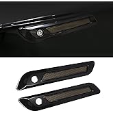 Rudyness Gloss Black Hard Saddlebag Latch Cover Reflector Kits For Harley Touring Street Road Glide 2024 2025 2026 (Black Smoke)