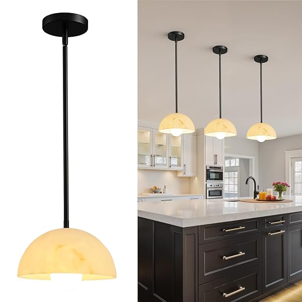HAHZT MODERN PENDANT LIGHT FIXTURES: 10 INCH RESIN...