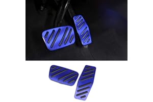 XITER No Drill Anti-Slip Aluminum Gas Brake Pedal Cover Foot Pedal Pads for Chevy Equinox Impala Cruze Blazer Traverse,for Buick Enclave Encore,for GMC Acadia Terrain,for Cadillac XT5 XT6(Blue)