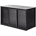 New Age Pet ECOFLEX Versa Stand Storage Cabinet, 48-Inch, Durable Wood Plastic Composite, Non-Toxic, Easy Assembly, Ideal for Extra Bedding, Food, Toys, Accessories, Espresso Black. 10 Yr Warranty