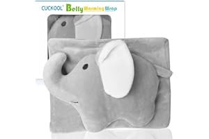 CUCKOOL Baby Colic and Gas Relief, Heated Tummy Wrap for Newborns Belly Relief by Soothing Warmth, Baby Heating Pad Swaddling Belt Relief & Soothe Gas, Colic and Upset Stomach (Elephant)