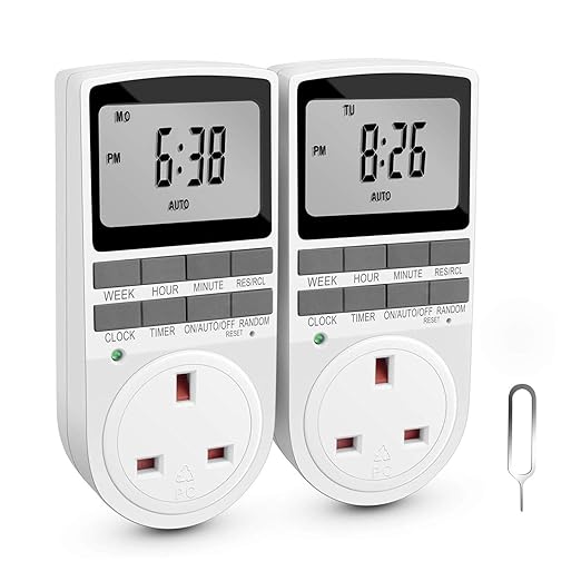Timer Plug, Tegollus Timer Plug Socket Very Easy Setting Electrical
