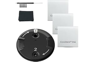AIERTING CeruShield Disk Wax Guards for Phonak and Unitron RIC RITE Hearing Aid and Hearing aid Cleaning Brush Tools with Carry case-3packs