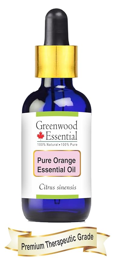 Greenwood Essential Pure Orange Essential Oil, Citrus Sinensis, 100 ml