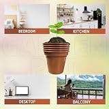 ACCURATE Garden Pot Set of 5 5 Inch Terracotta Plastic Planters view 6