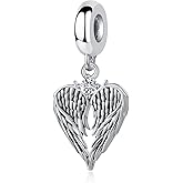 TCHYUN Spread Angle Wings Dangle Charm 12 Birthstone Bead for Pandora Bracelet Women Gift