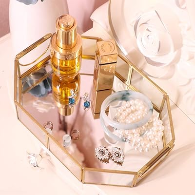 Buy U Home Gold Mirror Tray Mirrored Jewelry Tray Perfume Tray Vanity Tray Dresser Tray Ornate Tray Metal Decorative Tray Jewelry Perfume Organizer Makeup 12 6 8 5 2 Online In Canada B08bl8r7zh