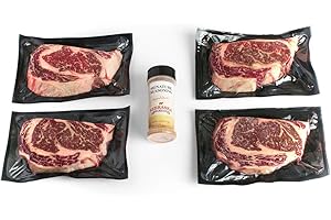 Nebraska Star Beef All Natural USDA Prime Ribeye Steaks with Signature Seasoning