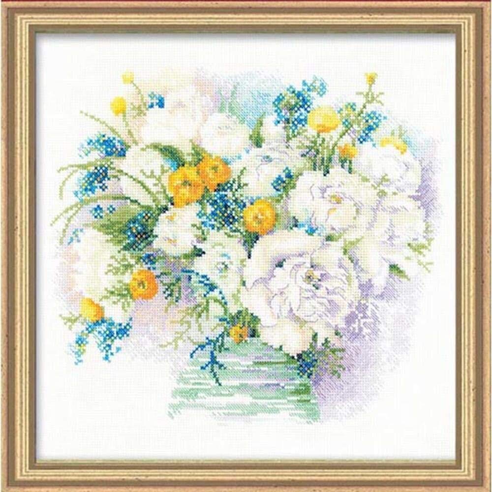 Riolis Cross stitch Watercolour Peonies