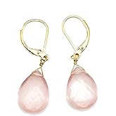 Joyfulmuze Natual Gemstone Earrings, Hypoallergenic 925 Sterling Silver Dangle Drop Jewelry, Gift for Women Handmade in USA