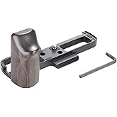 WEPOTO XPRO3 Camera Hand Grip with Wooden Side Handle & Arca-Swiss Plate for Fujifilm X-PRO3 Camera -GP-XPR03-B (Upgraded)