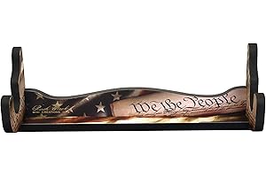 Rush Creek Creations | Indoor 1-Gun Rack for Wall for Shooting Rifles and Airsoft Shotguns, Single Gun Storage for Real Guns/Firearms, Premium Alternative for Single Gun Safe for Rifles and Pistols