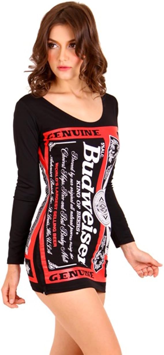 Amazon Co Jp バドガール ミニスカ ワンピース 長袖タイプ 黒 ブラック レディース 女性用 ポリエステル 丸首 Ec527 ホビー