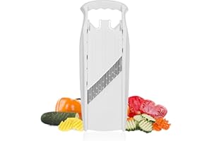Swissmar Borner Powerline Wave Waffle Cutter – Mandoline Slicer for Potato, Veggie, and Fruit – Create Attractive Waffle Cuts