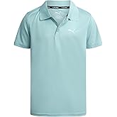 PUMA Boys Polo Shirt - Dry Fit Performance Button Closure Collared Short Sleeve Golf Polo Shirts for Boys (Sizes: 8-20)