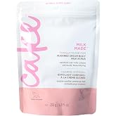 Cake Beauty Milk Made Vegan Body Sugar Scrub- Shea Butter, Candied Oat Milk &amp; Marshmallow Root Extract - Gentle Exfoliating Hand, Leg, Foot &amp; Body Sugar Soap Scrub &amp; Moisturizing Shower Wash for Women