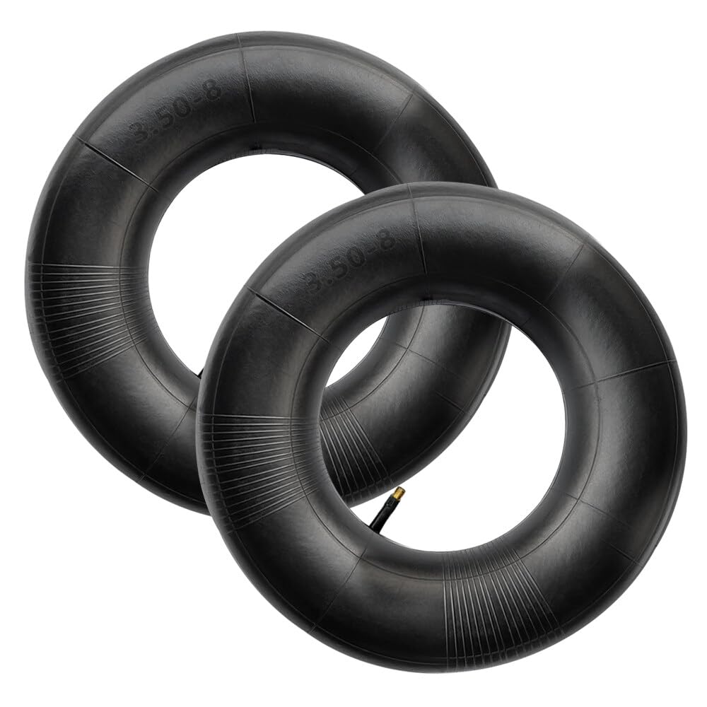 Gobesty 2Pcs Wheelbarrow Inner Tube 3.50-8 Heavy Duty Replacement Tire Inner Tube with TR-87 Bent Valve Stem for Hand Trucks, Lawn Mowers, Yard Trailers, Cart and Wheelbarrows