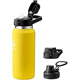 Farsea Insulated Water Bottle, Leak Proof Locking Lid with Soft Silicone Spout, Stainless Steel,Leak Proof, Double Walled Vacuum Insulated, BPA-Free, 24 Hr Cold, Wide Mouth, Sports & Travel Bottle